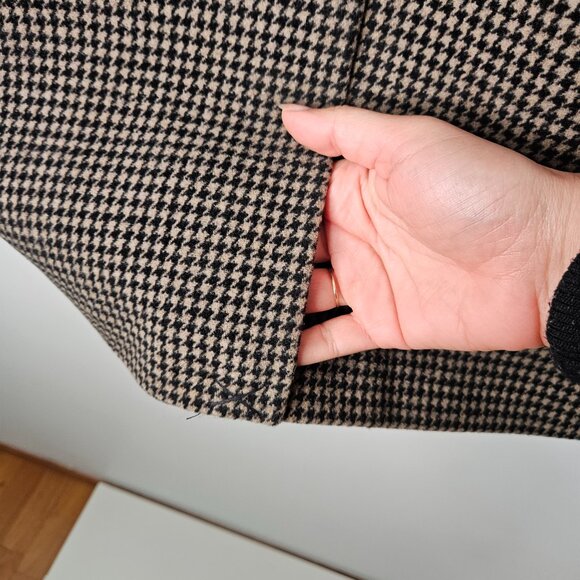 ZARA Woman Wool Houndstooth Outwear Blazer Jacket Coat Sz M Oversized 1255/805 - Picture 14 of 16